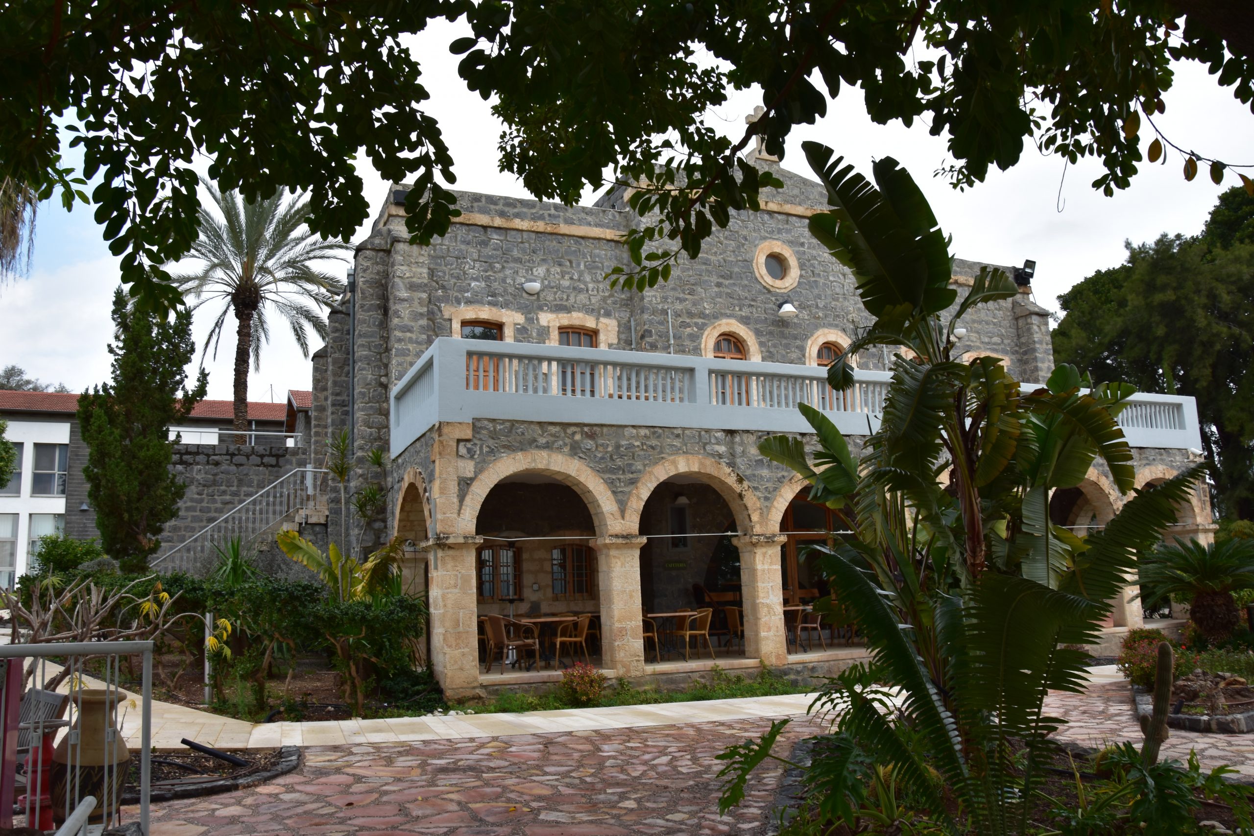 Front Pilgerhaus Tabgha Front des Pilgerhauses Tabghas am See Genezareth